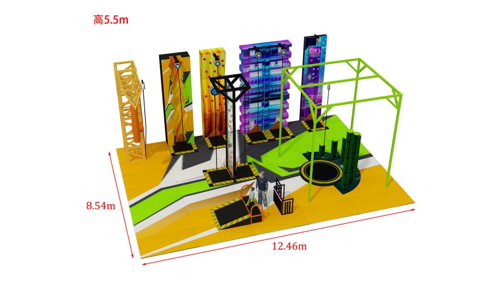 BJ-JB002 - Super larger trampoline park - Trampoline Park | Bluejayset Playground Heaven