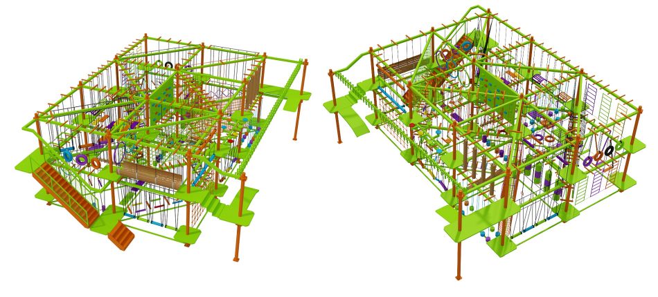 BJ-JB002 - Super larger trampoline park - Trampoline Park | Bluejayset Playground Heaven