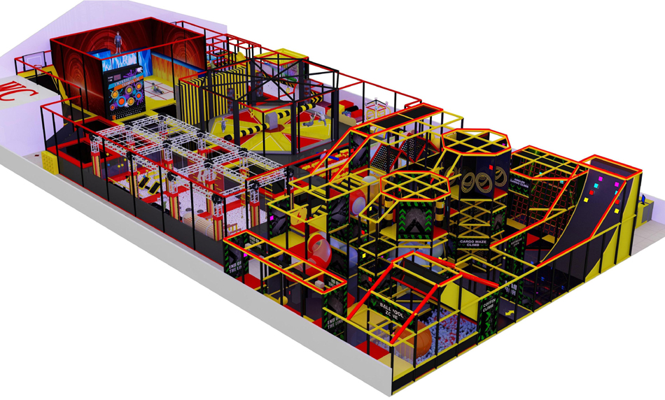 BJ-B1626 - Tag Area with TrampolineÂ Park - Indoor Playgrounds | Bluejayset Playground Heaven