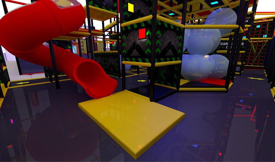 BJ-B1626 - Tag Area with TrampolineÂ Park - Indoor Playgrounds | Bluejayset Playground Heaven