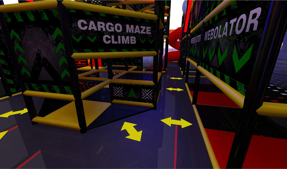 BJ-B1626 - Tag Area with TrampolineÂ Park - Indoor Playgrounds | Bluejayset Playground Heaven