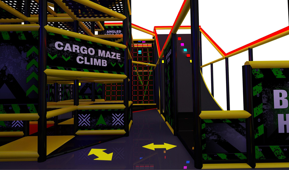 BJ-B1626 - Tag Area with TrampolineÂ Park - Indoor Playgrounds | Bluejayset Playground Heaven