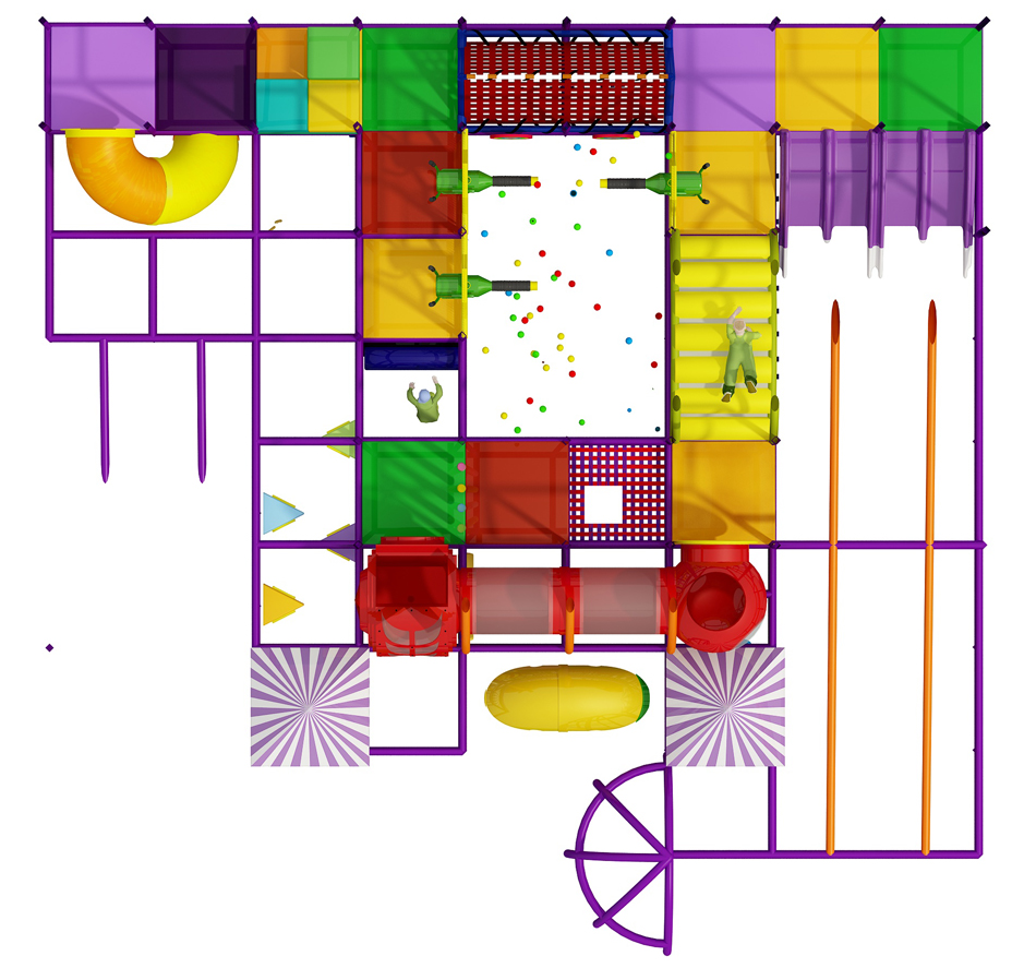 BJ-JA037-2567 - Trampoline area for birthday party - Trampoline Park | Bluejayset Playground Heaven