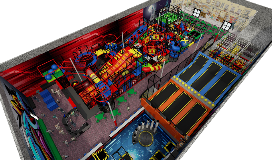 BJ-JD004 - trampoline for sale - Trampoline Park | Bluejayset Playground Heaven