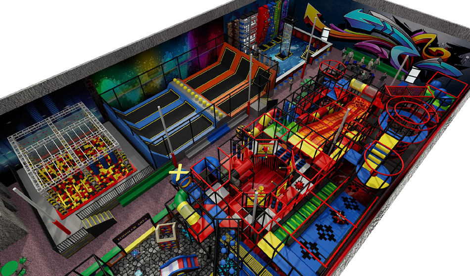 BJ-JD004 - trampoline for sale - Trampoline Park | Bluejayset Playground Heaven
