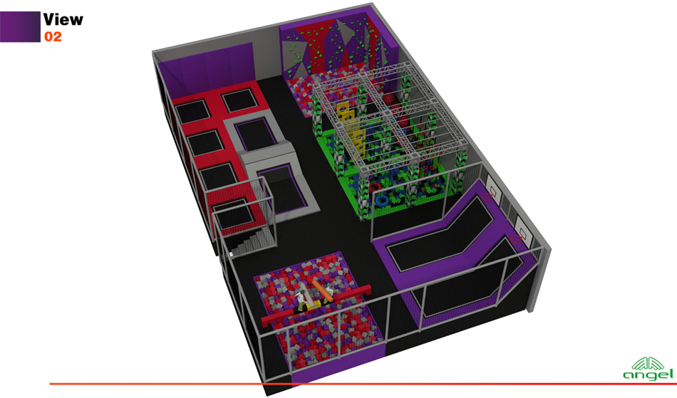 BJ-JC004 - trampoline gym - Trampoline Park | Bluejayset Playground Heaven