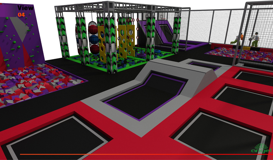 BJ-JC004 - trampoline gym - Trampoline Park | Bluejayset Playground Heaven