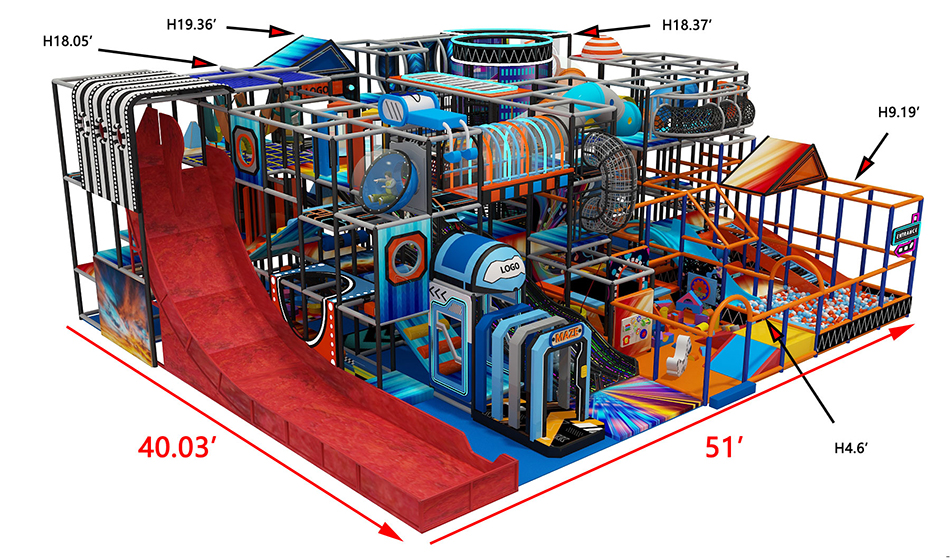 BJ-JA038 - Trampoline park Business - Trampoline Park | Bluejayset Playground Heaven