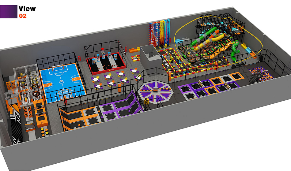 BJ-JA039 - Trampoline park for sale USA - Trampoline Park | Bluejayset Playground Heaven