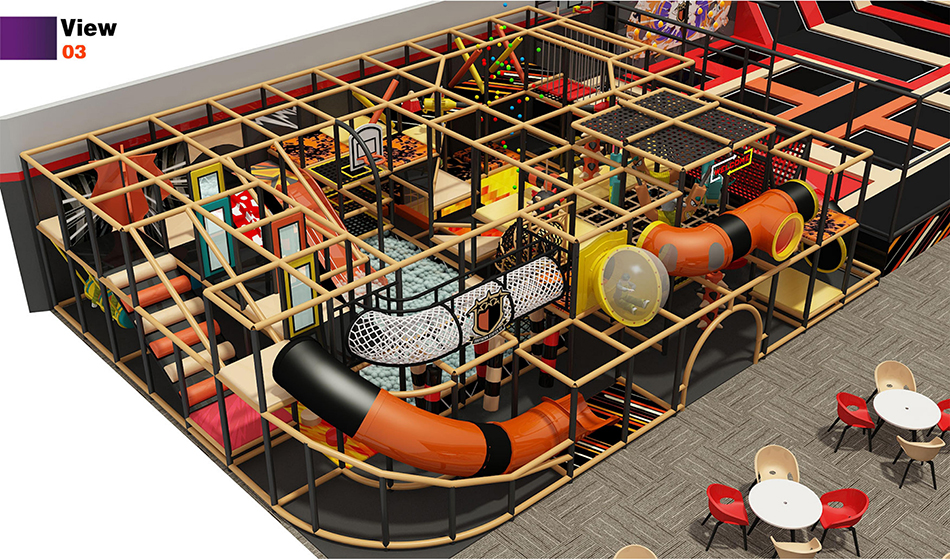 BJ-JC003 - Trampoline park USA - Trampoline Park | Bluejayset Playground Heaven