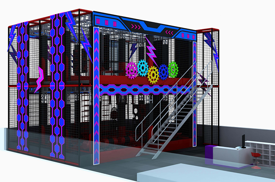 Two levels Ninja warrior course ? Ninja Warrior Courses | Bluejayset Playground Heaven