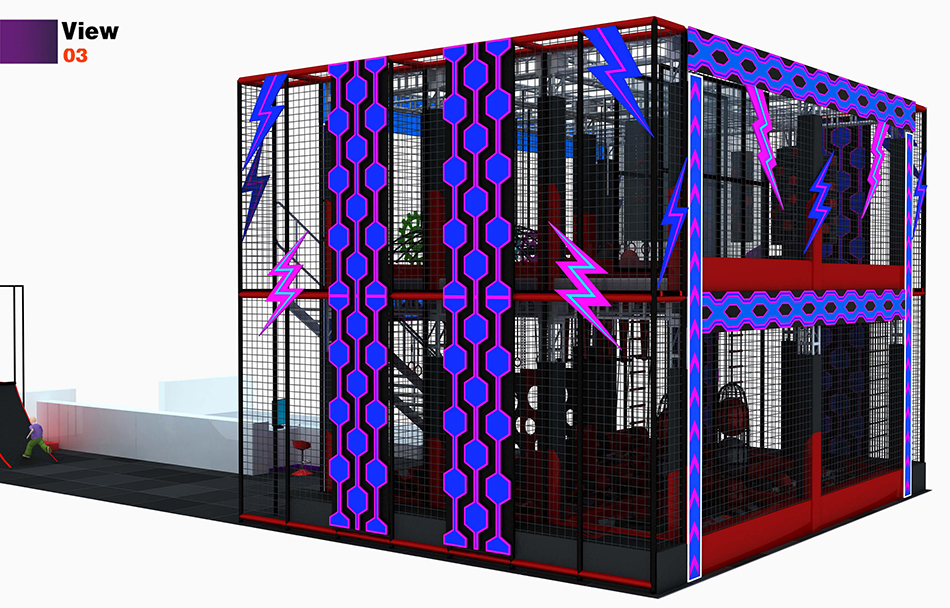 Two levels Ninja warrior course ? Ninja Warrior Courses | Bluejayset Playground Heaven
