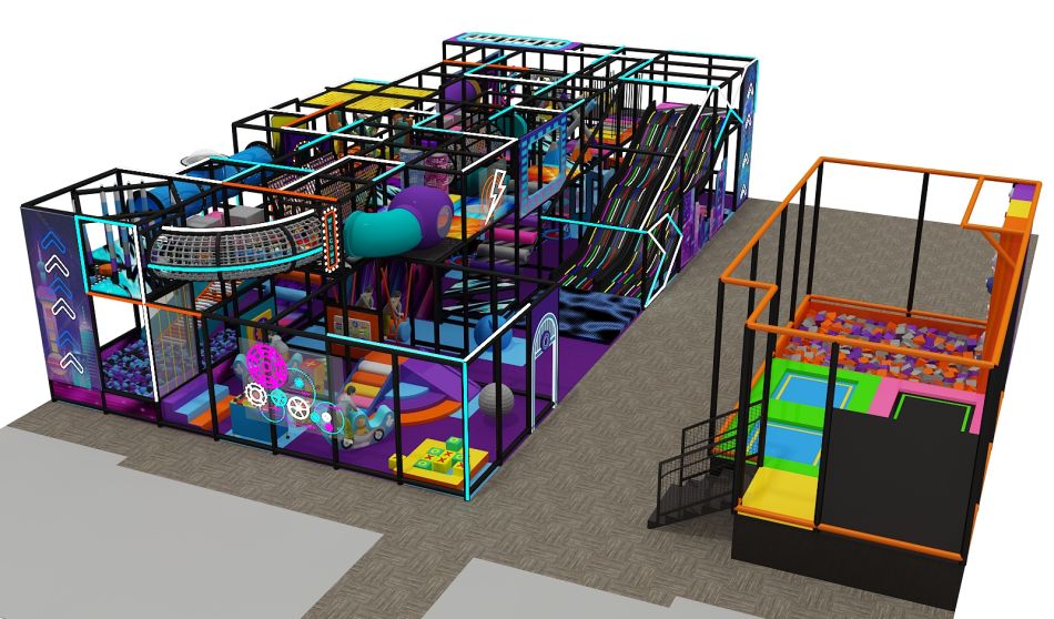 BJ-B1603 - Neon light Indoor playground - Indoor Playgrounds | Bluejayset Playground Heaven