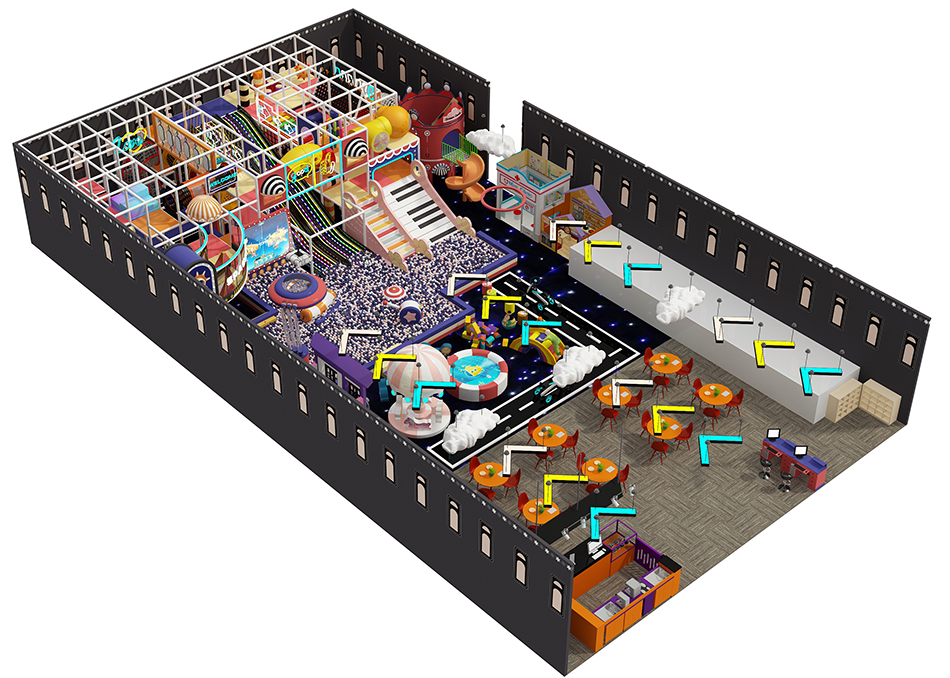BJ-B1605 - Neon Indoor playground - Indoor Playgrounds | Bluejayset Playground Heaven