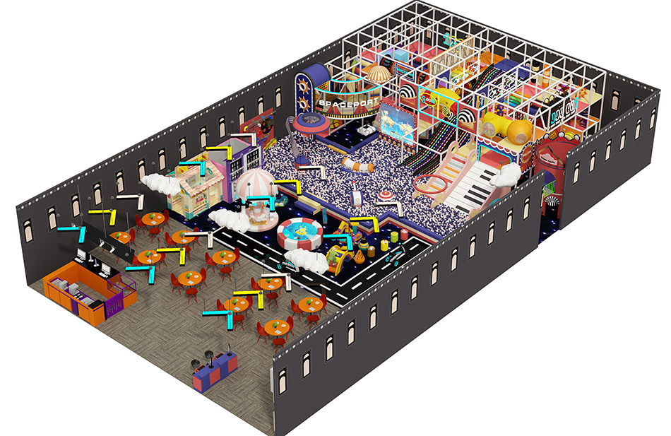 BJ-B1605 - Neon Indoor playground - Indoor Playgrounds | Bluejayset Playground Heaven