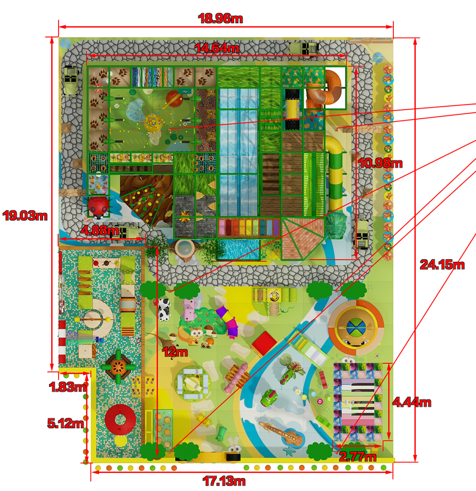 BJ-B1611 - indoor playground for kids - Indoor Playgrounds | Bluejayset Playground Heaven