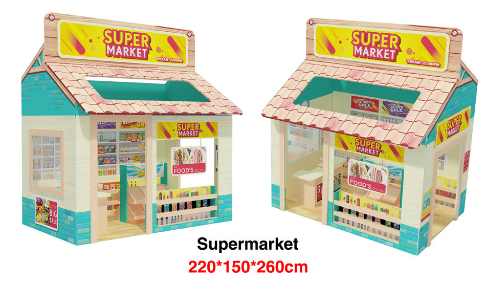 BJ-B1802 - Kids Pretend City Playground - Indoor Play Centers | Bluejayset Playground Heaven