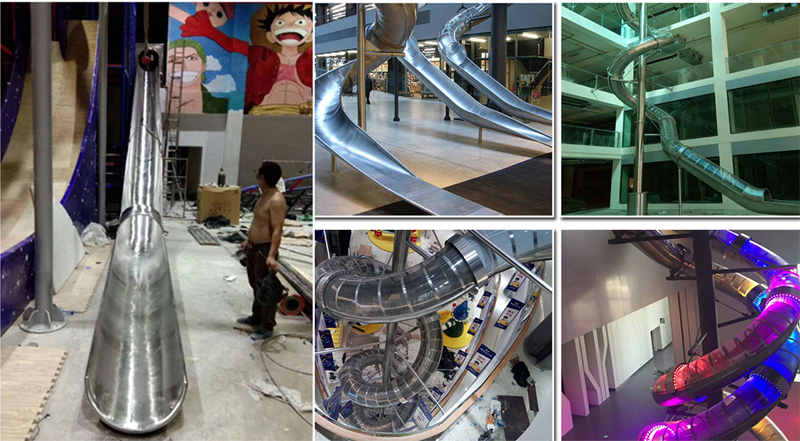 BJ-NS08 - 304 Stainless Steel Slide - Outdoor Playgrounds | Bluejayset Playground Heaven