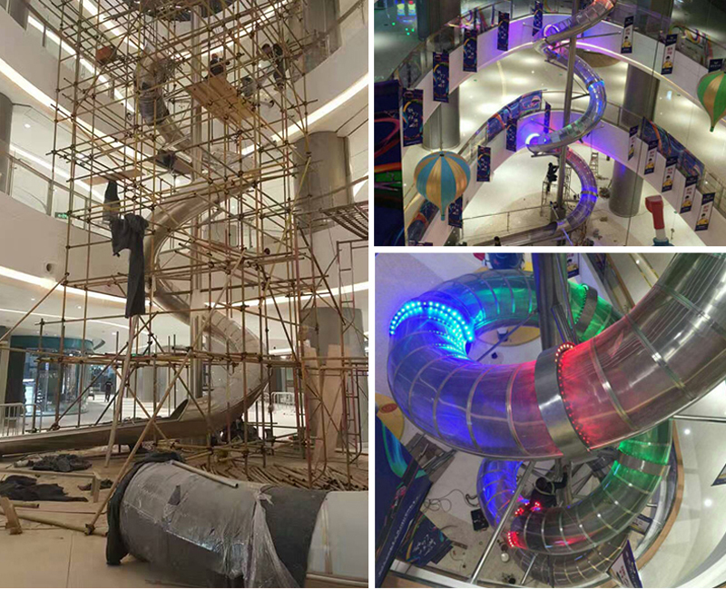 BJ-NS08 - 304 Stainless Steel Slide - Outdoor Playgrounds | Bluejayset Playground Heaven