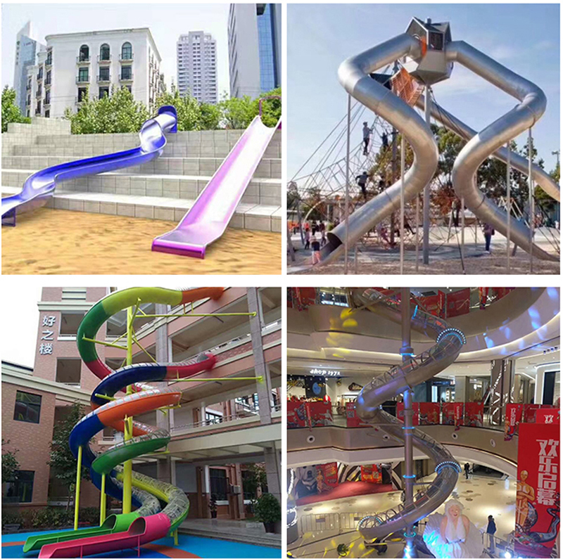 BJ-NS08 - 304 Stainless Steel Slide - Outdoor Playgrounds | Bluejayset Playground Heaven