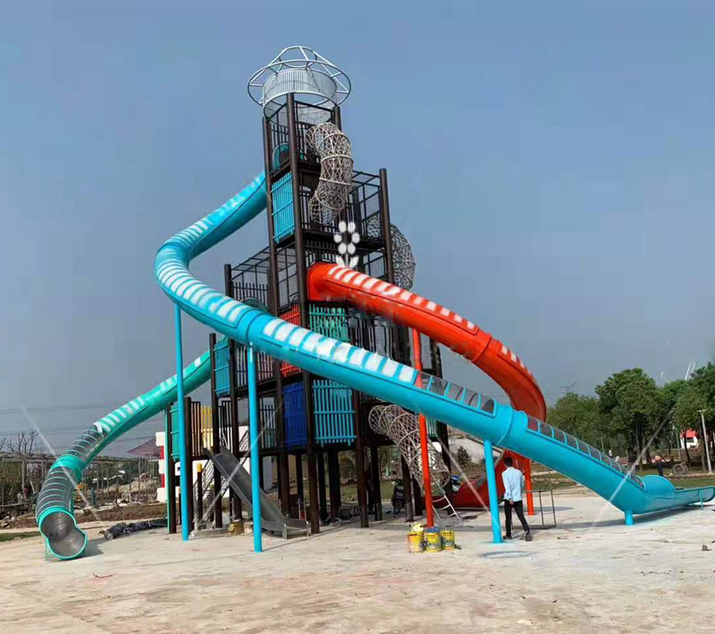 BJ-NS08 - 304 Stainless Steel Slide - Outdoor Playgrounds | Bluejayset Playground Heaven