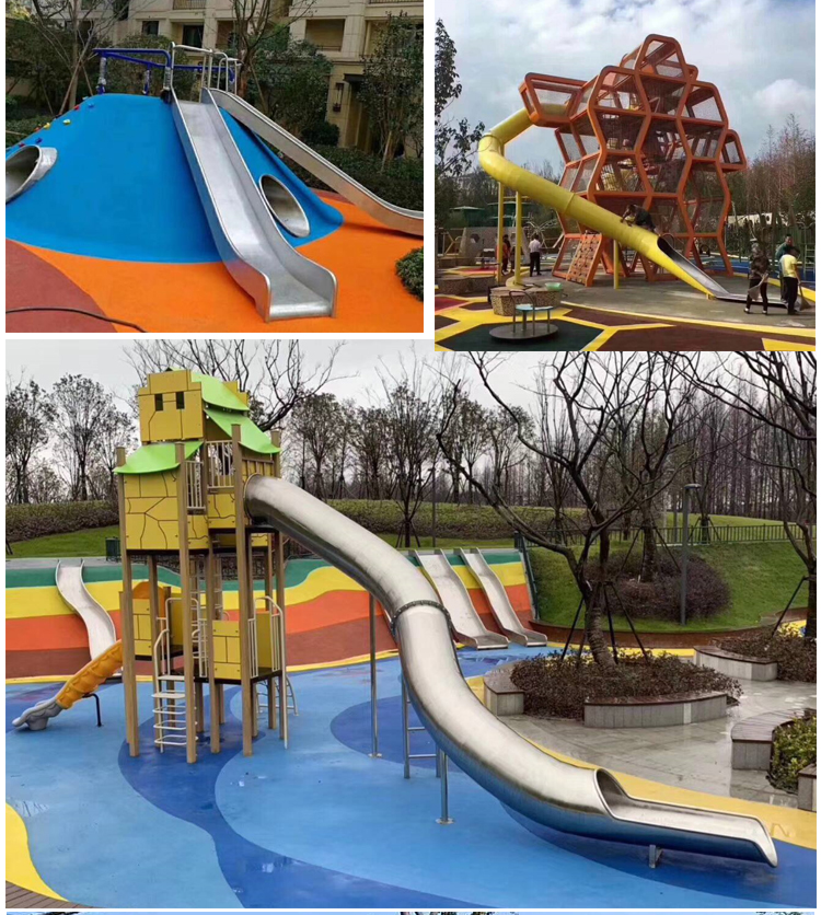 BJ-NS08 - 304 Stainless Steel Slide - Outdoor Playgrounds | Bluejayset Playground Heaven