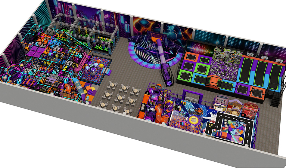 BJ-B1612 - New Neon Indoor play center - Indoor Playgrounds | Bluejayset Playground Heaven