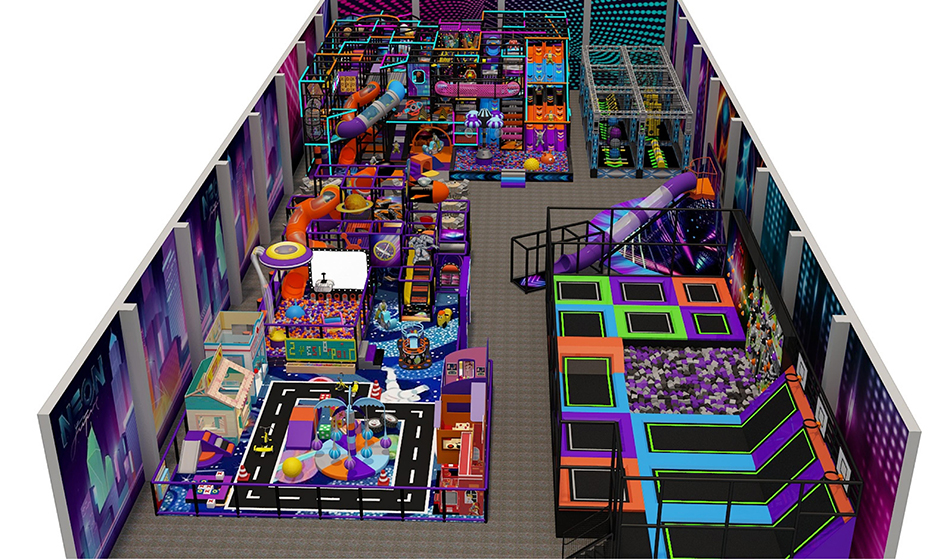 BJ-B1612 - New Neon Indoor play center - Indoor Playgrounds | Bluejayset Playground Heaven