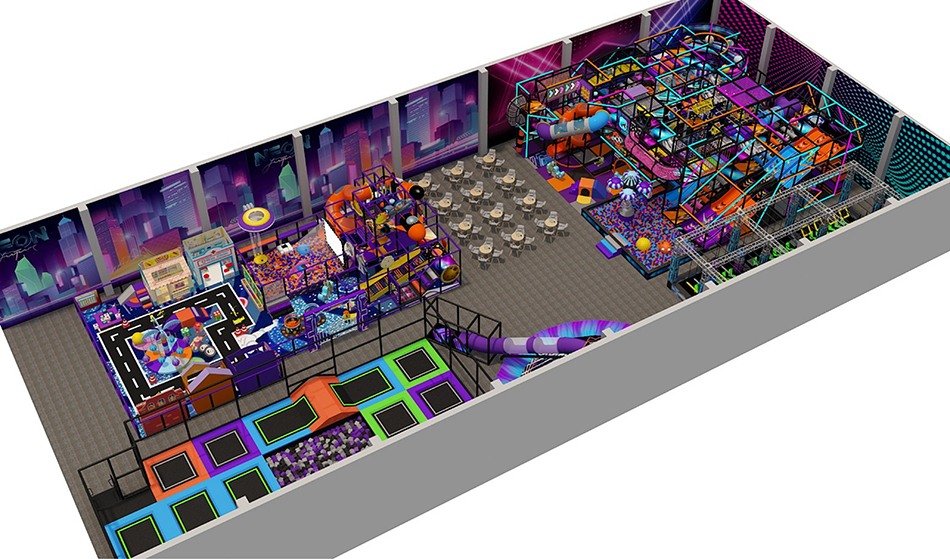 BJ-B1612 - New Neon Indoor play center - Indoor Playgrounds | Bluejayset Playground Heaven