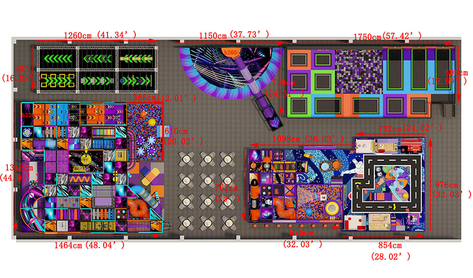 BJ-B1612 - New Neon Indoor play center - Indoor Playgrounds | Bluejayset Playground Heaven