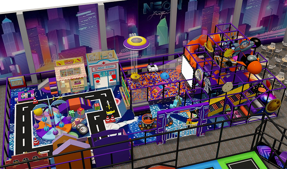 BJ-B1612 - New Neon Indoor play center - Indoor Playgrounds | Bluejayset Playground Heaven