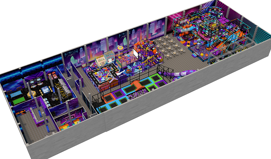 BJ-B1612 - New Neon Indoor play center - Indoor Playgrounds | Bluejayset Playground Heaven