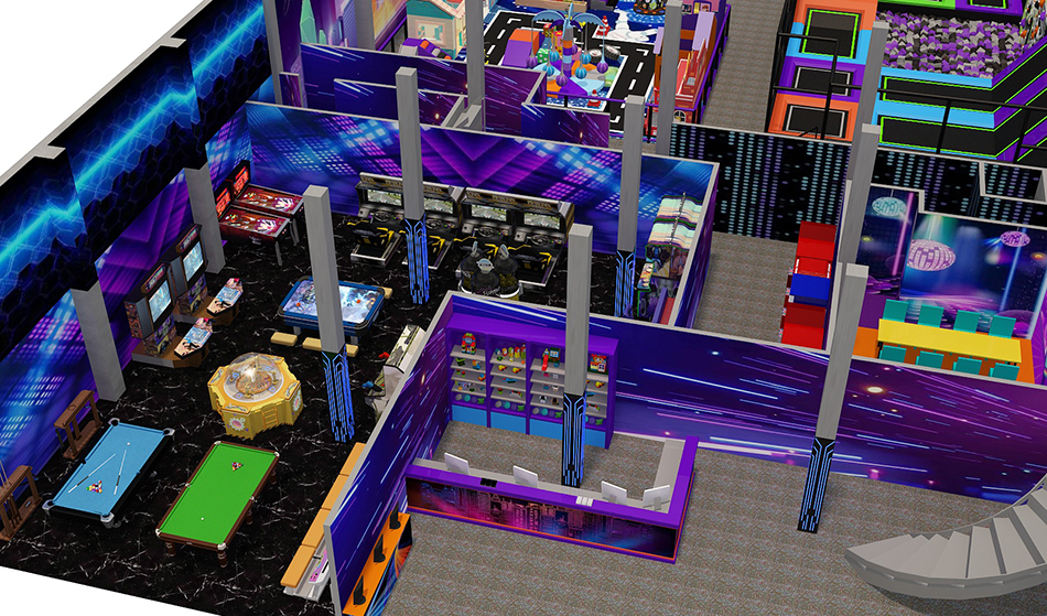 BJ-B1612 - New Neon Indoor play center - Indoor Playgrounds | Bluejayset Playground Heaven