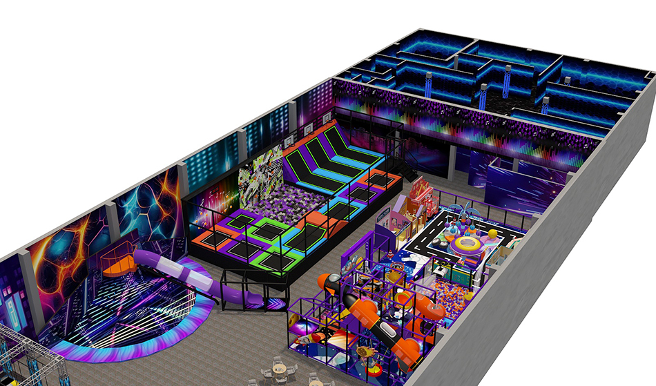 BJ-B1612 - New Neon Indoor play center - Indoor Playgrounds | Bluejayset Playground Heaven