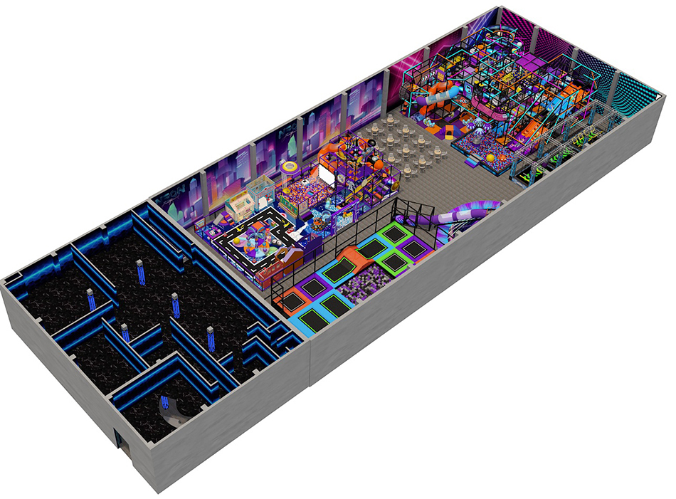 BJ-B1612 - New Neon Indoor play center - Indoor Playgrounds | Bluejayset Playground Heaven