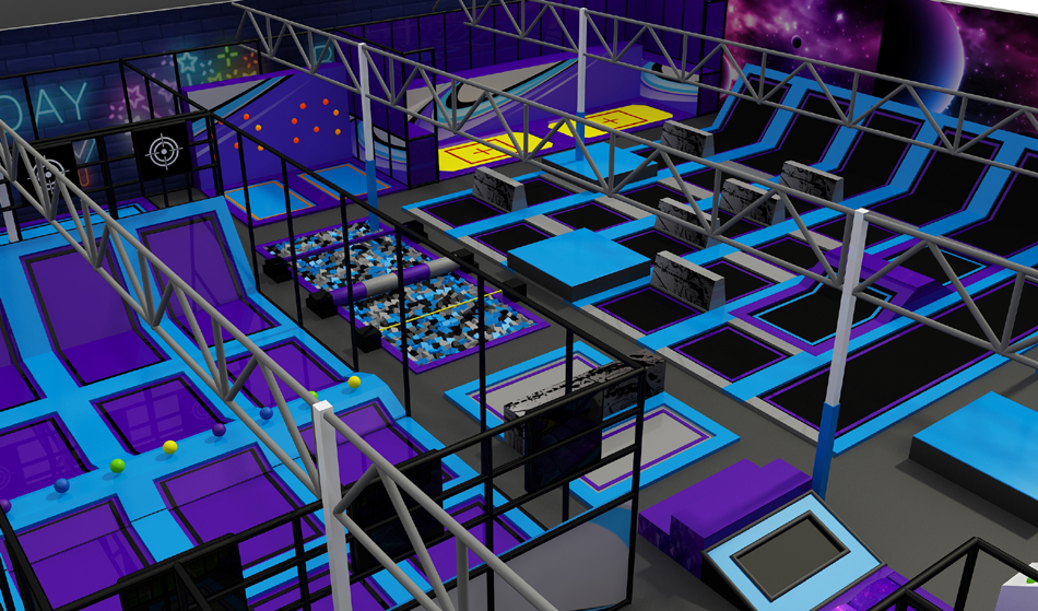BJ-JA016 - build indoor playground - Trampoline Park | Bluejayset Playground Heaven