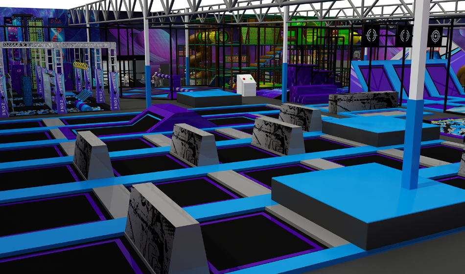 BJ-JA016 - build indoor playground - Trampoline Park | Bluejayset Playground Heaven