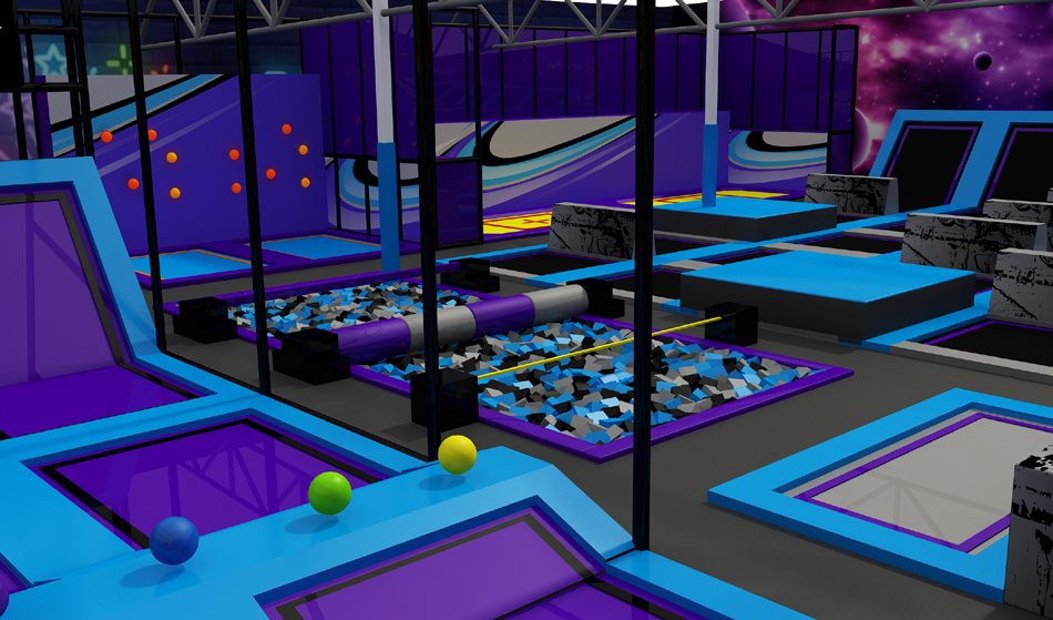 BJ-JA016 - build indoor playground - Trampoline Park | Bluejayset Playground Heaven