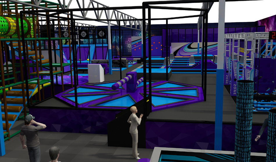 BJ-JA016 - build indoor playground - Trampoline Park | Bluejayset Playground Heaven