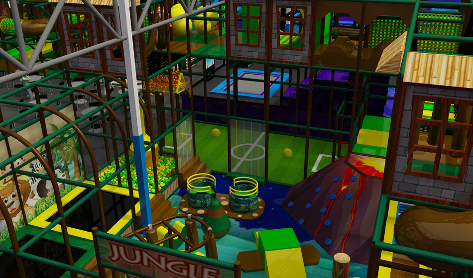 BJ-JA016 - build indoor playground - Trampoline Park | Bluejayset Playground Heaven