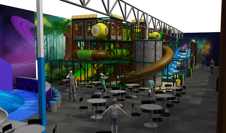 BJ-JA016 - build indoor playground - Trampoline Park | Bluejayset Playground Heaven