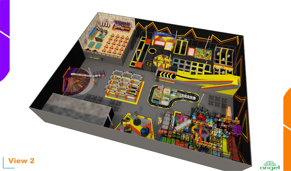 BJ-JB036 - trampoline dodgeballÂ - Trampoline Park | Bluejayset Playground Heaven