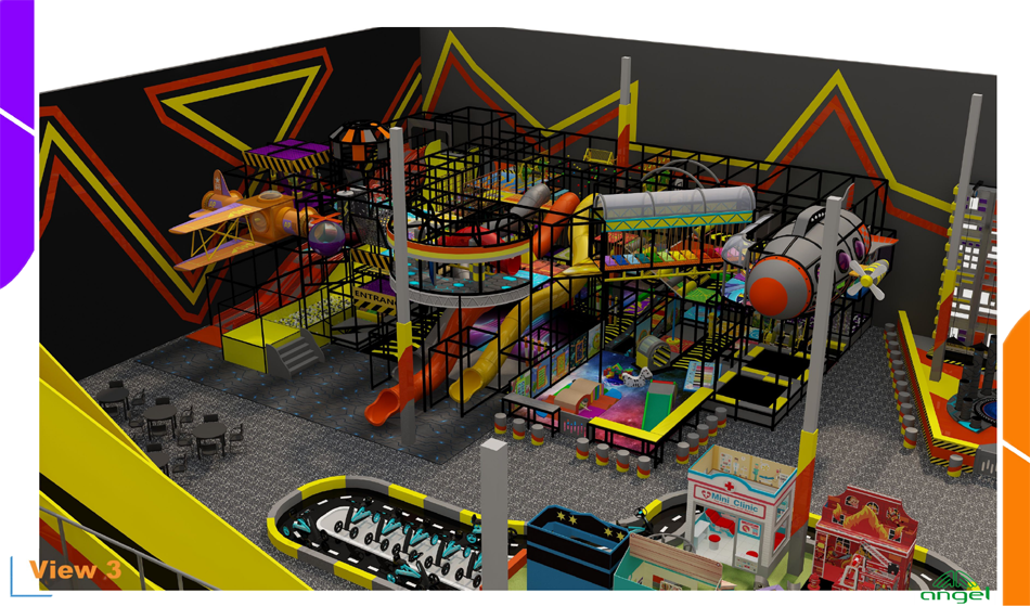 BJ-JB036 - trampoline dodgeballÂ - Trampoline Park | Bluejayset Playground Heaven