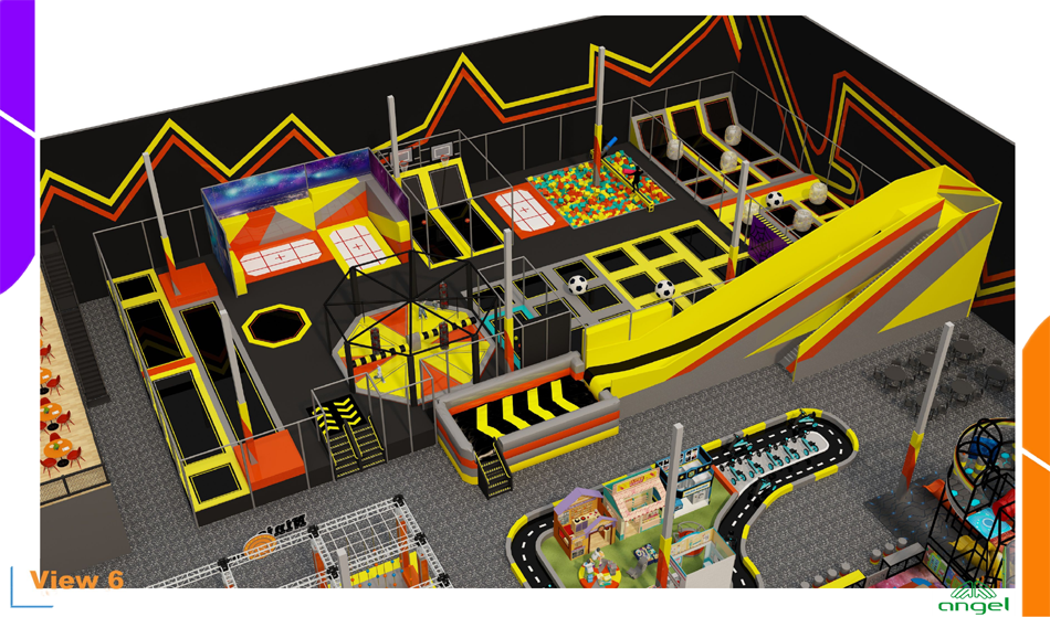 BJ-JB036 - trampoline dodgeballÂ - Trampoline Park | Bluejayset Playground Heaven