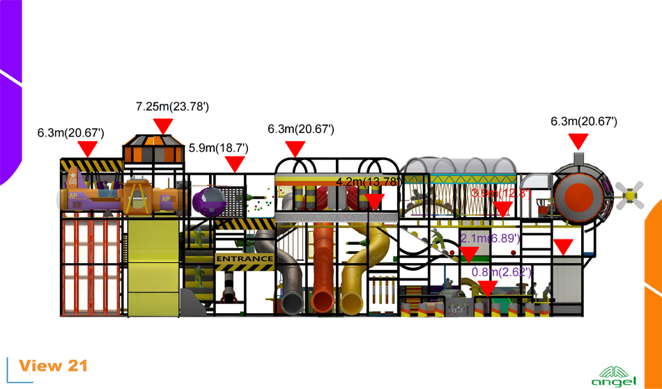 BJ-JB036 - trampoline dodgeballÂ - Trampoline Park | Bluejayset Playground Heaven