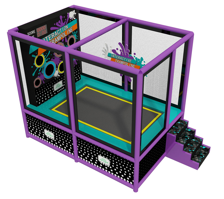 trampoline park equipment bj-is002 customizable interactive game on trampoline for indoor play centers view 3 | Bluejayset