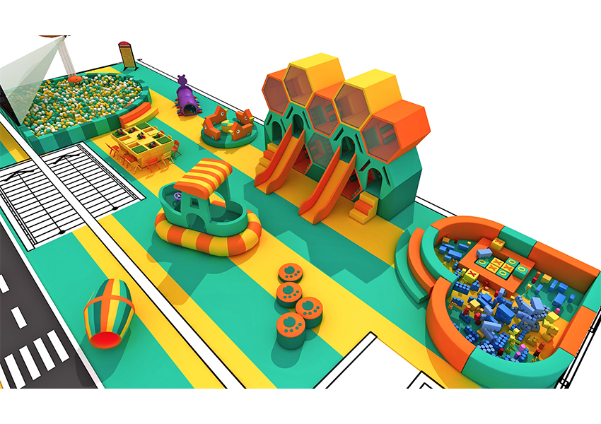 custom soft play structure bj-t001 customizable kids indoor playground set for indoor play centers view 2 | Bluejayset