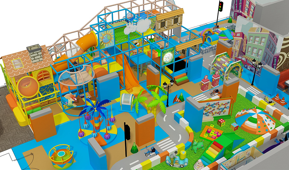 custom soft play structure bj-9049 customizable kids pretend play city for indoor play centers view 3 | Bluejayset
