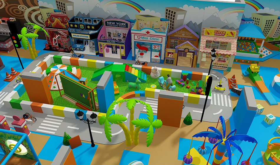custom soft play structure bj-9049 customizable kids pretend play city for indoor play centers view 4 | Bluejayset