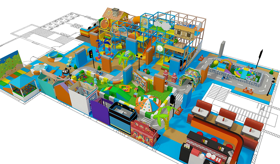 custom soft play structure bj-9049 customizable kids pretend play city for indoor play centers view 5 | Bluejayset